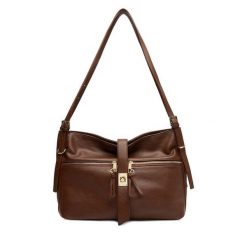 Torebka Gino Rossi. Brązowe shopper Gino Rossi, bez wzorów, bez dodatków. Za 399.99 zł.