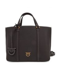 PINKO Torebka Carrie Shopper Classic AI 24-25 PLTT 102833 Brązowy. Brązowe shopper Pinko, bez wzorów, ze skóry, bez dodatków. Za 849.99 zł.