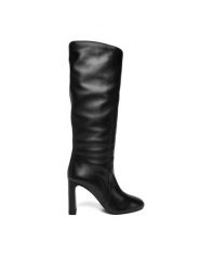Stuart Weitzman Kozaki Babette Turbo SL545 Czarny. Czarne kozaki Stuart Weitzman, ze skóry, bez obcasa, na słupku, bez zapięcia. Za 3,669.00 zł.