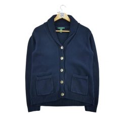 Second life - Lauren Ralph Lauren damski sweter kardigan - Jak nowy. Niebieskie kardigany RALPH LAUREN, l, bez wzorów. Za 149.06 zł.