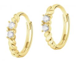 Złote kolczyki z cyrkoniami - koła. Żółte kolczyki Apart, z cyrkonią, złote. Za 1,899.00 zł.