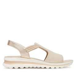 Sandały Ara. Brązowe sandały Ara, bez wzorów, bez obcasa, na płaskiej podeszwie, bez zapięcia. Za 429.99 zł.