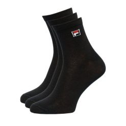 Skarpetki ponad kostę unisex Fila 3 pary. Czarne skarpety Fila, bez wzorów. Za 30.99 zł.