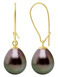 ATELIERS SAINT GERMAIN Złote kolczyki z perłami Tahiti rozmiar: onesize. Żółte kolczyki ATELIERS SAINT GERMAIN, z perłą, złote, z zapięciem typu bigiel. Za 1,109.99 zł.