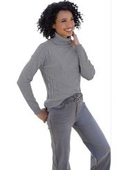 Heine Sweter w kolorze szarym rozmiar: 38. Szare golfy Heine, bez wzorów, bez ramiączek. Za 113.63 zł.