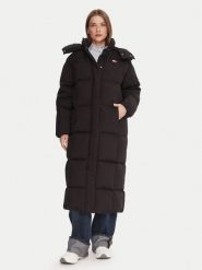 Tommy Jeans Płaszcz zimowy Alaska DW0DW21977 Czarny Relaxed Fit. Czarne płaszcze Tommy Jeans, na zimę, m, bez wzorów, z jeansu, bez kaptura. Za 1,269.00 zł.