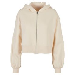Krótka Bluza Damska Z Kapturem Zapinana Na Zamek Błyskawiczny. Brązowe bluzy BUILD YOUR BRAND, xl, bez wzorów, z kapturem. Za 227.99 zł.