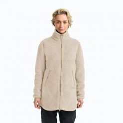 Bluza polarowa damska Jack Wolfskin High Curl Coat. Brązowe bluzy Jack Wolfskin, m, bez wzorów, z materiału, bez kaptura. Za 609.99 zł.