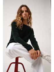 AUTHENTIC CASHMERE Kaszmirowy sweter "Criou" w kolorze ciemnozielonym rozmiar: XL. Zielone swetry AUTHENTIC CASHMERE, xl, bez wzorów, z kaszmiru, bez ramiączek. Za 338.21 zł.