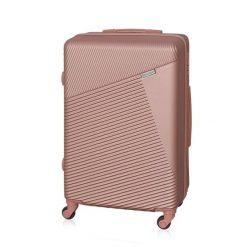 Walizka podróżna BETLEWSKI różowe złoto BWA-053 M. Czerwone walizki Betlewski, bez wzorów. Za 229.99 zł.