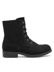Clara Barson Trzewiki JULIETA WS2998-01 Czarny. Czarne botki Clara Barson, bez wzorów, z materiału, bez obcasa, na płaskiej podeszwie, bez zapięcia. Za 129.99 zł.