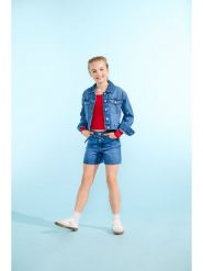 KIDS ONLY Szorty dżinsowe "Gianna" w kolorze niebieskim rozmiar: 134. Niebieskie szorty KIDS ONLY, bez wzorów, z bawełny, klasyczne. Za 78.84 zł.