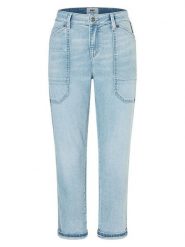 MAC Dżinsy "Iowa" - Relaxed fit - w kolorze błękitnym rozmiar: 42. Niebieskie jeansy MAC, z aplikacjami, z podwyższonym stanem. Za 292.21 zł.