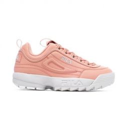 Buty do chodzenia damskie Fila Disruptor. Brązowe obuwie sportowe Fila, z materiału, bez zapięcia, trekkingowe. W wyprzedaży za 209.00 zł.