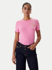 Versace Jeans Couture T-Shirt 80HAHT02 CJ03T Różowy Slim Fit. Czerwone t-shirty Versace Jeans Couture, s, bez wzorów, z bawełny, bez kołnierzyka, bez ramiączek. Za 439.99 zł.