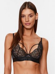 Hunkemöller Biustonosz z fiszbiną Luna 202739 Czarny. Czarne biustonosze Hunkemöller, bez wzorów, z syntetyku. Za 99.99 zł.