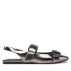 Baleriny KARL LAGERFELD. Szare baleriny KARL LAGERFELD, bez wzorów, bez obcasa. Za 429.99 zł.