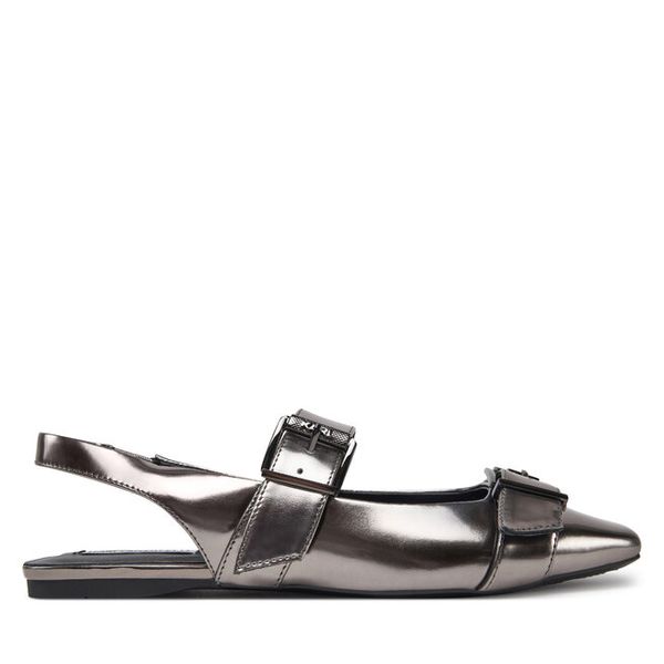 Baleriny KARL LAGERFELD. Szare baleriny KARL LAGERFELD, bez wzorów, bez obcasa. Za 389.99 zł.