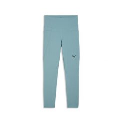 Damskie legginsy TAD ESSENTIALS o długości 7/8 PUMA. Niebieskie legginsy Puma, bez wzorów, z podwyższonym stanem. Za 179.00 zł.