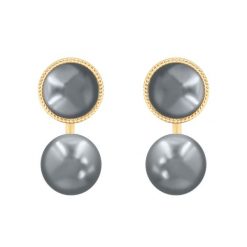 Kolczyki Cosmos z szarymi perłami pozłacane. Żółte kolczyki Lilou, z cyrkonią, pozłacane, na sztyftcie. Za 289.00 zł.