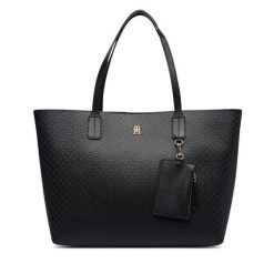 Torebka Tommy Hilfiger. Czarne shopper TOMMY HILFIGER, bez wzorów, bez dodatków. Za 699.99 zł.