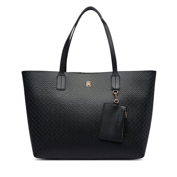 Torebka Tommy Hilfiger. Czarne shopper TOMMY HILFIGER, bez wzorów, bez dodatków. Za 699.99 zł.