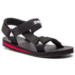 Sandały Big Star Shoes. Czarne sandały BIG STAR SHOES, bez wzorów, retro, bez obcasa, na płaskiej podeszwie, bez zapięcia. Za 89.99 zł.