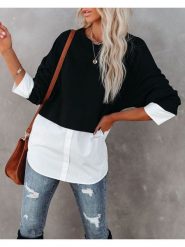 Milan Kiss Tunika w kolorze czarnym rozmiar: L. Czarne tuniki Milan Kiss, na co dzień, l, bez wzorów, bez kołnierzyka, bez ramiączek. Za 152.99 zł.