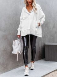 Milan Kiss Bluza w kolorze białym rozmiar: L. Białe bluzy Milan Kiss, l, bez wzorów, bez kaptura. Za 152.99 zł.