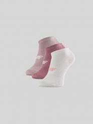 4F Skarpetki krótkie (3-pack) damskie - multikolor 35-38. Skarpety 4f, bez wzorów, z bawełny. Za 49.99 zł.