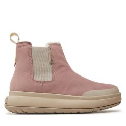 Botki Merrell. Czerwone botki Merrell, bez wzorów, bez obcasa, na płaskiej podeszwie, bez zapięcia. Za 619.99 zł.
