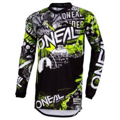 Bluza MTB DH O'neal Element Attack black/neon yellow. Czarne bluzy O'NEAL, xl, bez wzorów, bez kaptura. W wyprzedaży za 139.95 zł.