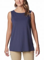 Columbia Top sportowy "Chill River™" w kolorze granatowym rozmiar: XS. Niebieskie koszulki sportowe Columbia, bez wzorów, z materiału, bez ramiączek, outdoorowe. Za 52.79 zł.