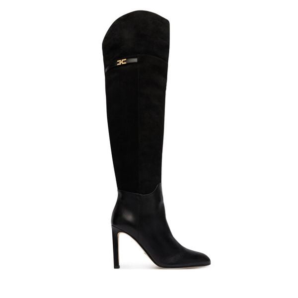 Kozaki Elisabetta Franchi. Czarne kozaki Elisabetta Franchi, bez obcasa, na szpilce, bez zapięcia. Za 4,059.00 zł.
