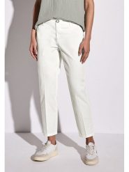 Street One Spodnie chino w kolorze białym rozmiar: 44/L28. Białe spodnie materiałowe Street One, l, bez wzorów. Za 184.89 zł.