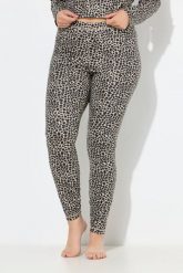 Damskie Funkcyjne legginsy narciarskie wzór panterka wąskie nogawki z recyklingu. Czarne legginsy Ulla Popken, plus size, bez wzorów, z elastanu. Za 223.99 zł.