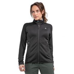 Bluza trekkingowa damska Schöffel Cascata. Czarne bluzy Schöffel, bez wzorów, bez kaptura. Za 499.99 zł.