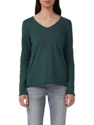 S.Oliver Koszulka w kolorze zielonym rozmiar: 36. Zielone bluzki S.Oliver, s, bez wzorów, z bawełny, bez kołnierzyka, bez ramiączek. Za 52.99 zł.