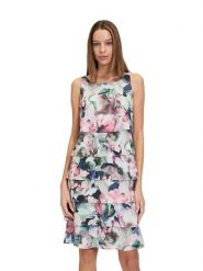 Vera Mont Sukienka w kolorze zielono-jasnoróżowym rozmiar: 40. Różowe sukienki Vera Mont, na co dzień, bez wzorów, bez kołnierzyka, bez ramiączek, mini, proste. Za 239.99 zł.