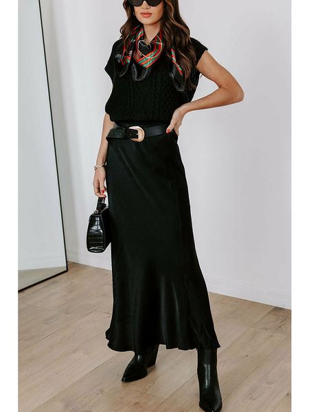 Milan Kiss Spódnica w kolorze czarnym rozmiar: XL. Czarne spódnice Milan Kiss, xl, bez wzorów, maxi. Za 172.08 zł.