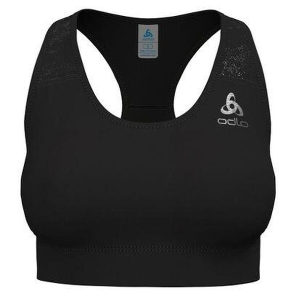 Biustonosz sportowy Odlo Bralette ESSENTIAL PRINT. Czarne bielizna sportowa Odlo, bez wzorów. Za 191.45 zł.