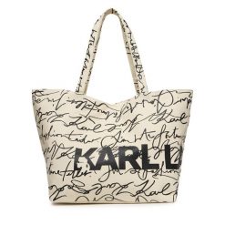 Torebka KARL LAGERFELD. Shopper KARL LAGERFELD, bez wzorów, bez dodatków. Za 379.99 zł.