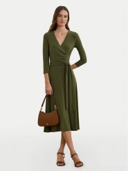 LAUREN RALPH LAUREN Sukienka codzienna 250769904042 Khaki Regular Fit. Brązowe sukienki Lauren Ralph Lauren, na co dzień, bez wzorów, z syntetyku, bez kołnierzyka, bez ramiączek, proste. Za 489.99 zł.