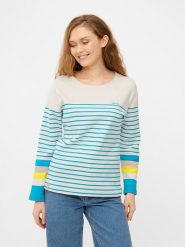 Derbe Koszulka w kolorze kremowo-błękitnym rozmiar: XL. Brązowe bluzki Derbe, xl, bez wzorów, z bawełny, bez kołnierzyka, bez ramiączek. Za 161.34 zł.