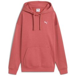 Bluza damska Puma ESS Relaxed z kapturem. Czerwone bluzy Puma, bez wzorów, z kapturem. Za 168.99 zł.