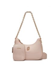 Liu Jo Torebka Ecs S Hobo AA5180 T4559 Różowy. Czerwone listonoszki Liu Jo, bez wzorów, z materiału, bez dodatków. Za 379.99 zł.