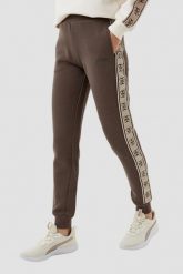 GUESS Brązowe damskie spodnie dresowe Britney Jogger, Rozmiar XS. Brązowe spodnie dresowe Guess, m, z aplikacjami, z bawełny. W wyprzedaży za 289.99 zł.