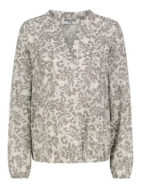 Sublevel Bluzka w kolorze jasnoszaro-kremowym rozmiar: M. Szare bluzki Sublevel, m, bez wzorów, z wiskozy, klasyczne, bez kołnierzyka, bez ramiączek. Za 65.54 zł.