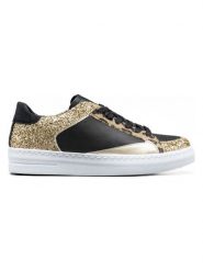 C'M Sneakersy w kolorze złoto-czarnym rozmiar: 38. Czarne trampki C'M, bez wzorów, bez zapięcia. Za 117.99 zł.