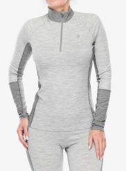 Bluza termoaktywna damska Peak Performance Magic Half Zip. Szare bluzy Peak Performance, l, bez wzorów, z elastanu, bez kaptura. Za 324.49 zł.